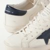 Super-Star Distressed Glossed-Trimmed Leather Sneakers - CU Super-Star Distressed Glossed-Trimmed Leather Sneakers - CU