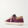 Super-Star Distressed Leather-Trimmed Suede Sneakers - BK Super-Star Distressed Leather-Trimmed Suede Sneakers - BK