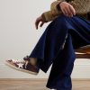 Super-Star Distressed Leather-Trimmed Suede Sneakers - OU Super-Star Distressed Leather-Trimmed Suede Sneakers - OU