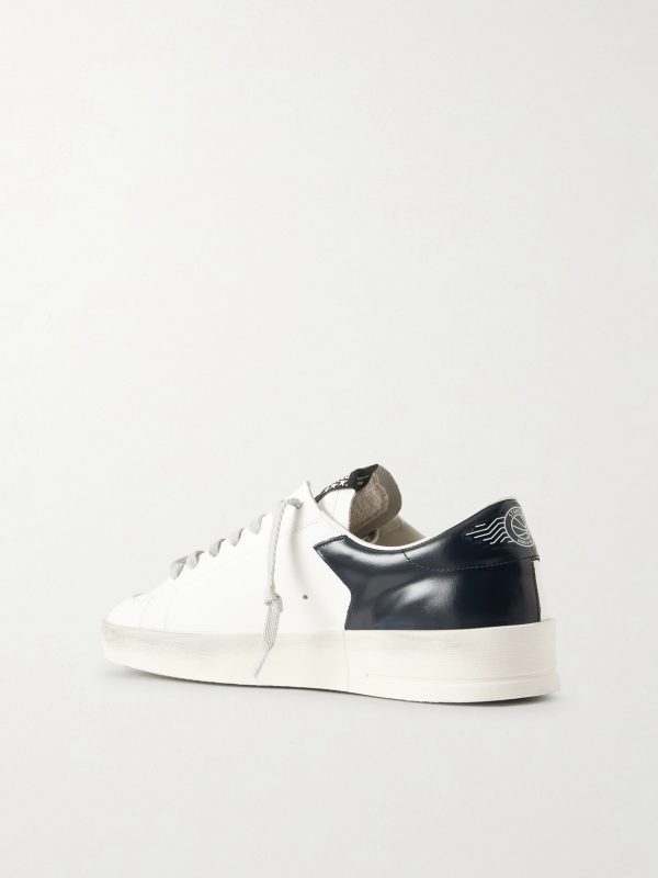 Stardan Suede-Trimmed Leather Sneakers - BK Stardan Suede-Trimmed Leather Sneakers - BK