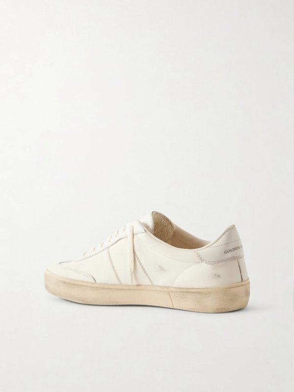Soul-Star Distressed Leather Sneakers - BK Soul-Star Distressed Leather Sneakers - BK