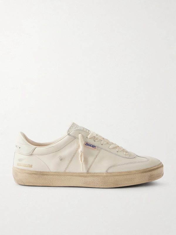 Soul-Star Distressed Leather Sneakers Soul-Star Distressed Leather Sneakers