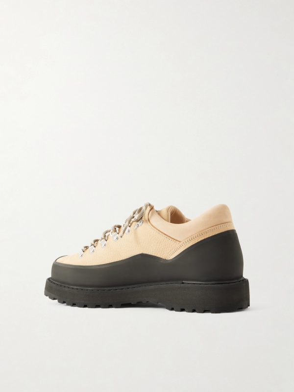 Cornaro Gomma Rubber and Suede-Trimmed Full-Grain Leather Sneakers - BK