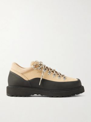 Cornaro Gomma Rubber and Suede-Trimmed Full-Grain Leather Sneakers