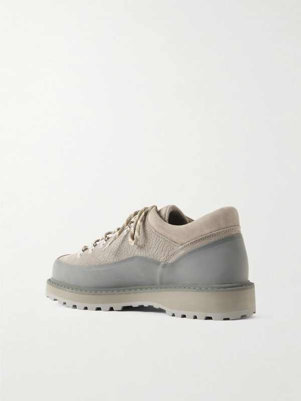Cornaro Gomma Rubber and Suede-Trimmed Full-Grain Leather Sneakers - BK