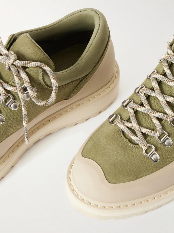Cornaro Gomma Rubber and Suede-Trimmed Full-Grain Leather Sneakers - CU