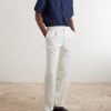 Camp-Collar Embroidered Pintucked Linen Shirt - OU Camp-Collar Embroidered Pintucked Linen Shirt - OU