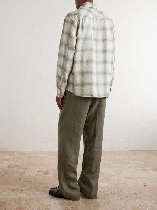 Checked Linen Shirt - BK Checked Linen Shirt - BK
