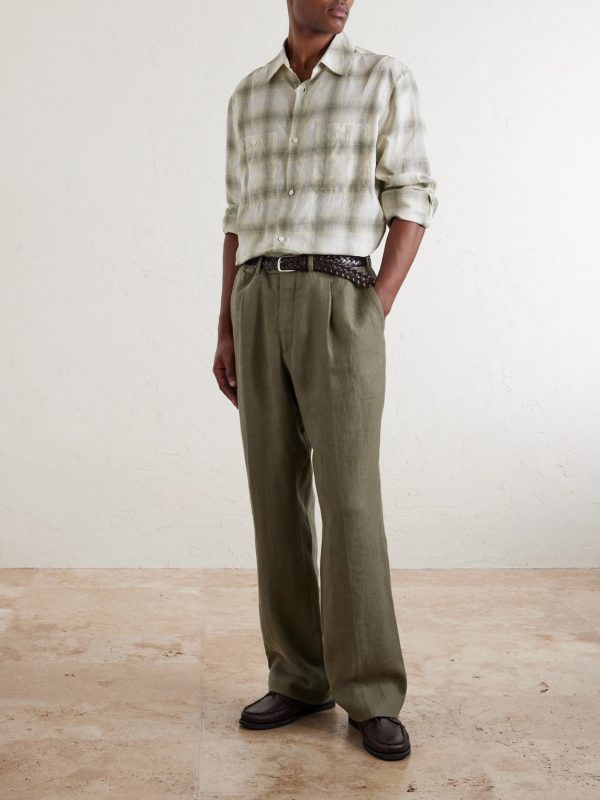 Checked Linen Shirt - OU Checked Linen Shirt - OU