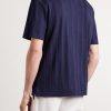 Camp-Collar Textured Organic Cotton Shirt - BK Camp-Collar Textured Organic Cotton Shirt - BK