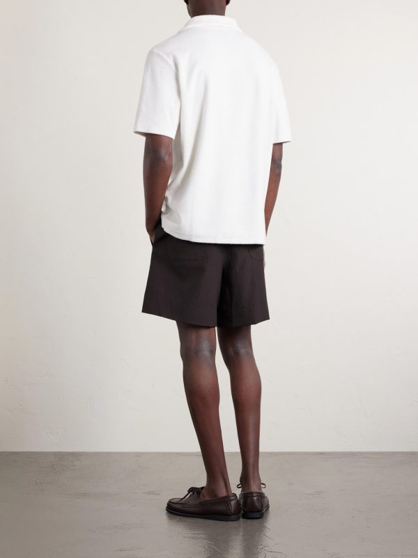 Cotton and Silk-Blend Terry Polo Shirt - BK Cotton and Silk-Blend Terry Polo Shirt - BK