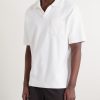 Cotton and Silk-Blend Terry Polo Shirt - FR Cotton and Silk-Blend Terry Polo Shirt - FR