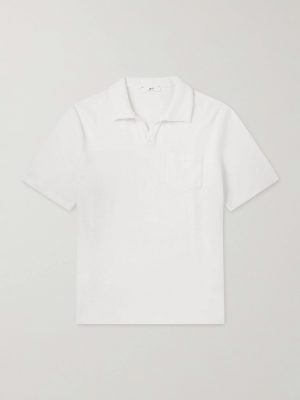 Cotton and Silk-Blend Terry Polo Shirt Cotton and Silk-Blend Terry Polo Shirt