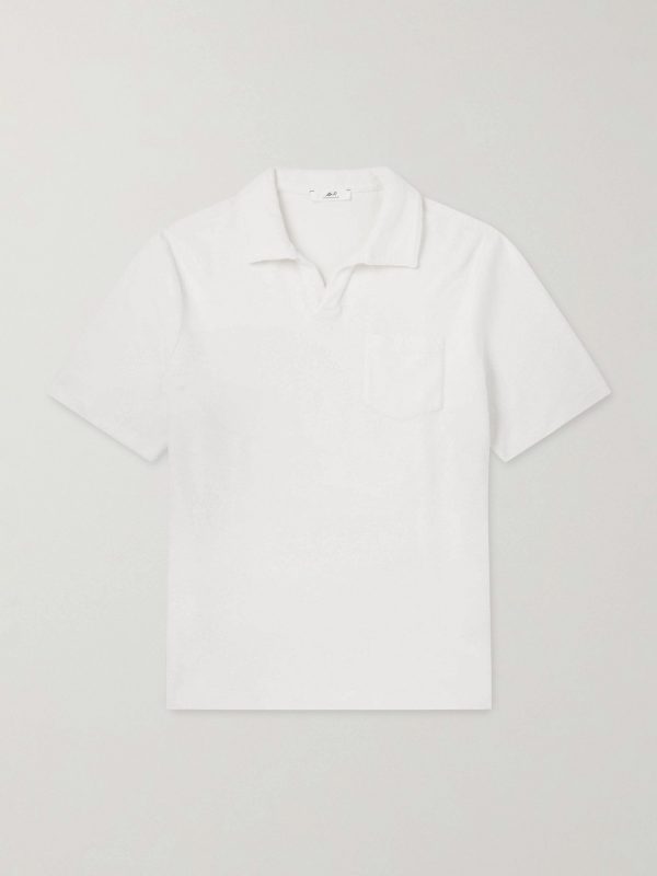 Cotton and Silk-Blend Terry Polo Shirt Cotton and Silk-Blend Terry Polo Shirt