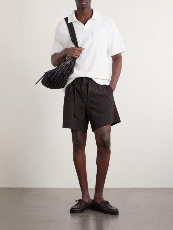 Cotton and Silk-Blend Terry Polo Shirt - OU Cotton and Silk-Blend Terry Polo Shirt - OU