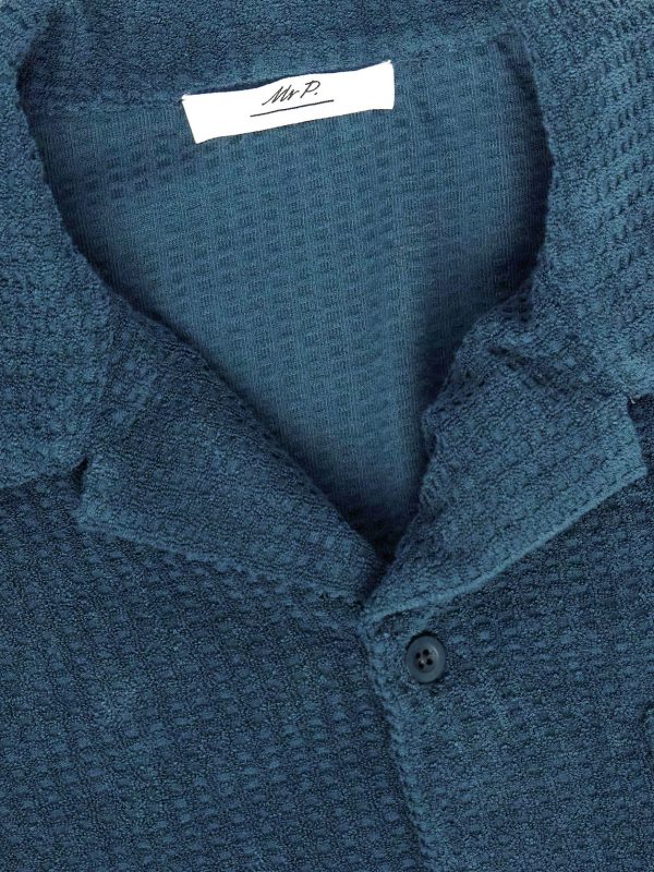 Camp-Collar Cotton-Terry Shirt - E1 Camp-Collar Cotton-Terry Shirt - E1