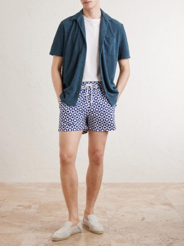 Camp-Collar Cotton-Terry Shirt - OU Camp-Collar Cotton-Terry Shirt - OU