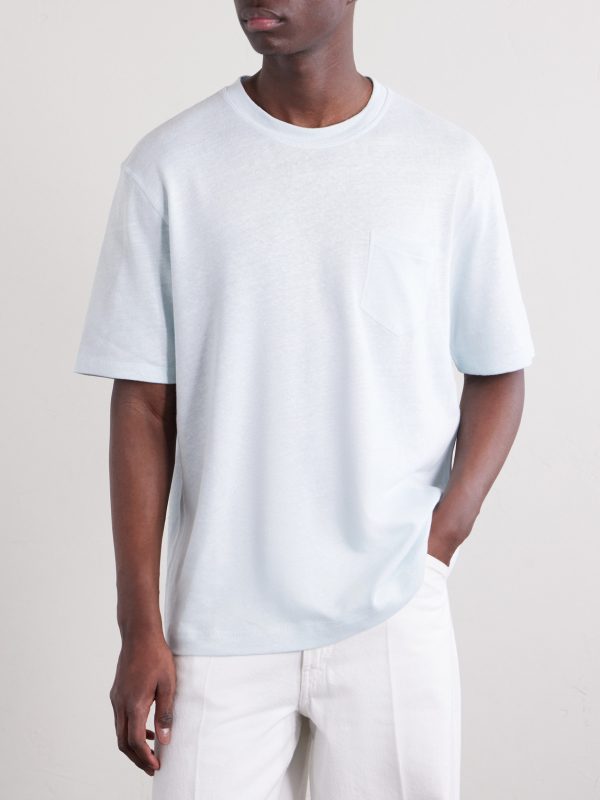 Linen and Organic Cotton-Blend T-Shirt - FR Linen and Organic Cotton-Blend T-Shirt - FR