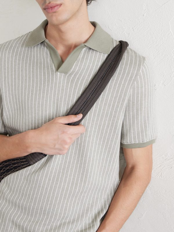 Striped Organic Cotton Polo Shirt - CU Striped Organic Cotton Polo Shirt - CU