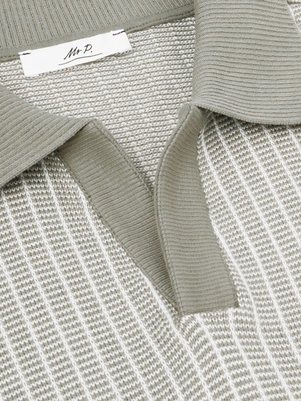 Striped Organic Cotton Polo Shirt - E1 Striped Organic Cotton Polo Shirt - E1