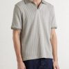 Striped Organic Cotton Polo Shirt - FR Striped Organic Cotton Polo Shirt - FR