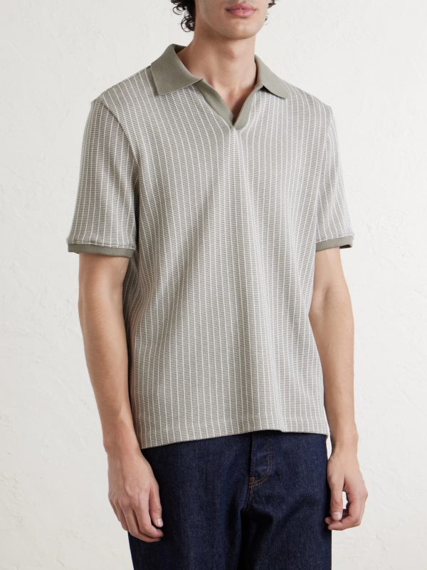 Striped Organic Cotton Polo Shirt - FR Striped Organic Cotton Polo Shirt - FR
