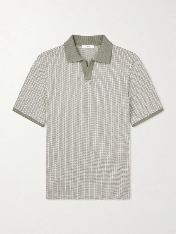 Striped Organic Cotton Polo Shirt Striped Organic Cotton Polo Shirt