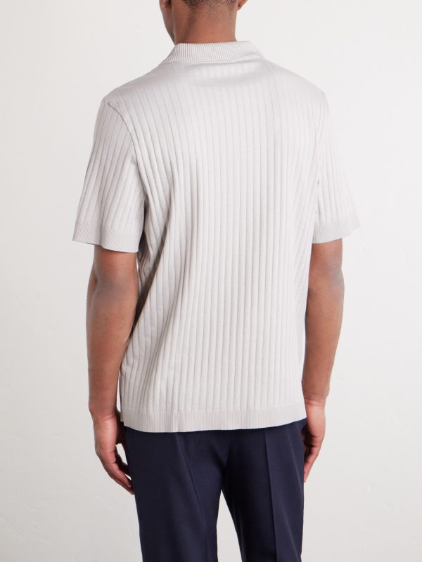 Knitted Cotton Polo Shirt - BK Knitted Cotton Polo Shirt - BK