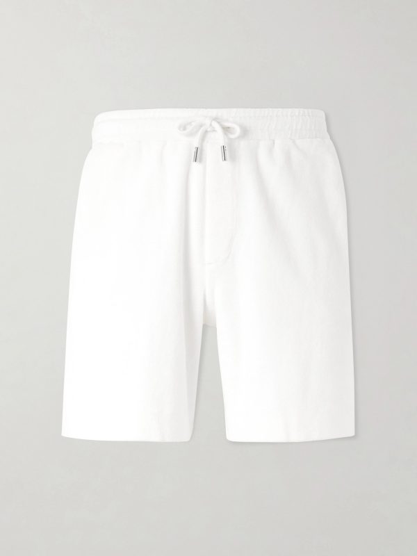 Straight-Leg Organic Cotton and Silk-Blend Terry Shorts Straight-Leg Organic Cotton and Silk-Blend Terry Shorts