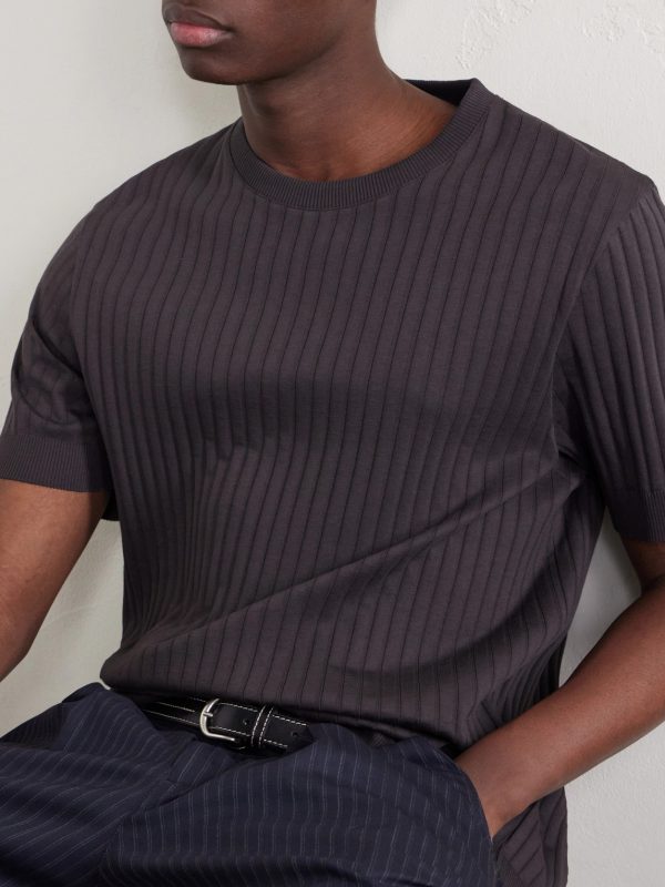 Ribbed Organic Cotton T-Shirt - CU Ribbed Organic Cotton T-Shirt - CU
