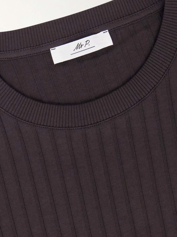 Ribbed Organic Cotton T-Shirt - E1 Ribbed Organic Cotton T-Shirt - E1