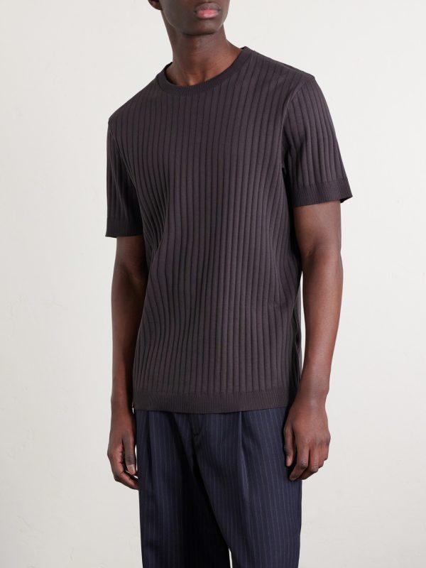 Ribbed Organic Cotton T-Shirt - FR Ribbed Organic Cotton T-Shirt - FR