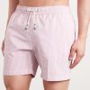 Straight-Leg Mid-Length Striped Seersucker Swim Shorts - FR Straight-Leg Mid-Length Striped Seersucker Swim Shorts - FR