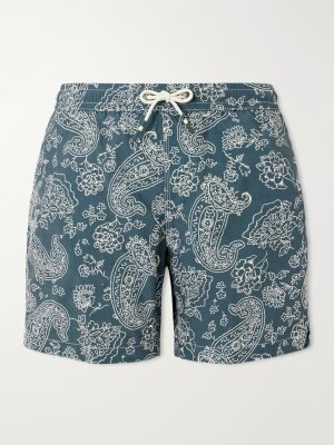 Straight-Leg Mid-Length Printed Swim Shorts Straight-Leg Mid-Length Printed Swim Shorts