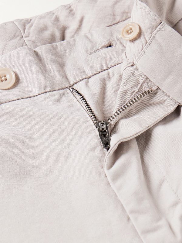 Taylor Straight-Leg Cotton-Gabardine Trousers - E1 Taylor Straight-Leg Cotton-Gabardine Trousers - E1