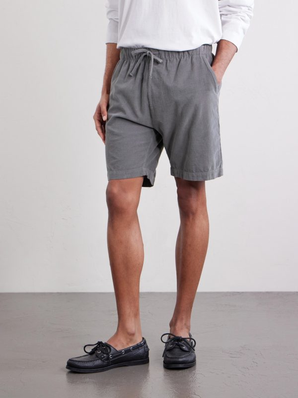 Straight-Leg Cotton-Corduroy Shorts - FR Straight-Leg Cotton-Corduroy Shorts - FR