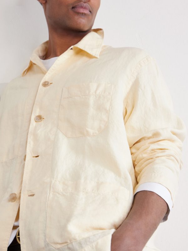 Perry Linen and Cotton-Blend Woven Jacket - CU Perry Linen and Cotton-Blend Woven Jacket - CU