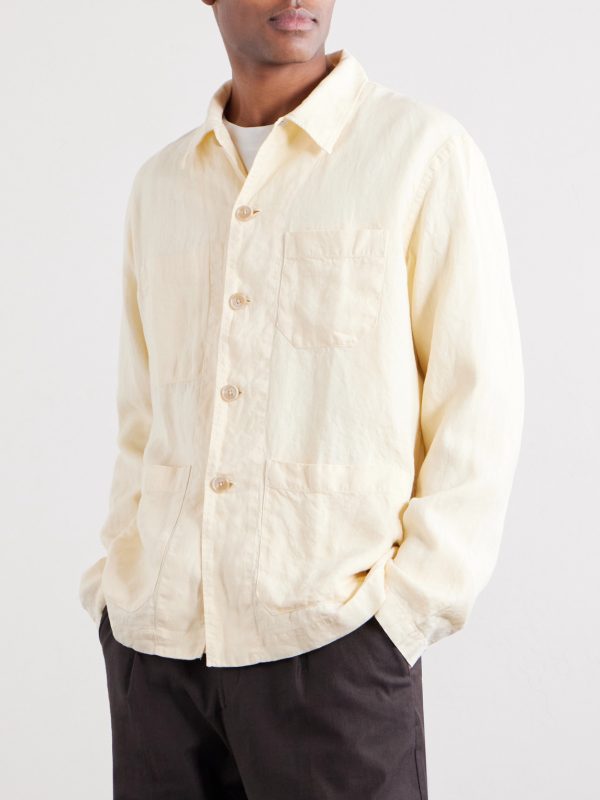 Perry Linen and Cotton-Blend Woven Jacket - FR Perry Linen and Cotton-Blend Woven Jacket - FR
