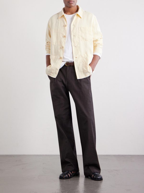 Perry Linen and Cotton-Blend Woven Jacket - OU Perry Linen and Cotton-Blend Woven Jacket - OU