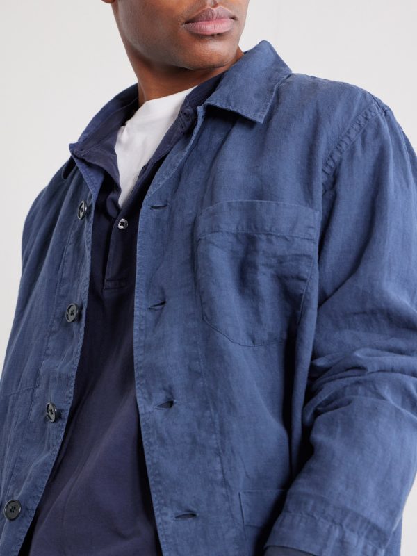 Perry Linen and Cotton-Blend Woven Jacket - CU Perry Linen and Cotton-Blend Woven Jacket - CU