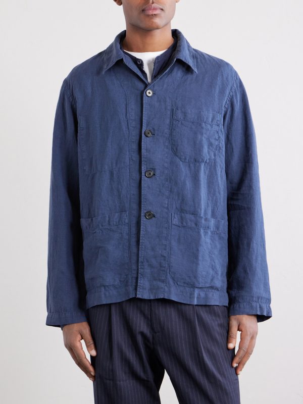 Perry Linen and Cotton-Blend Woven Jacket - FR Perry Linen and Cotton-Blend Woven Jacket - FR