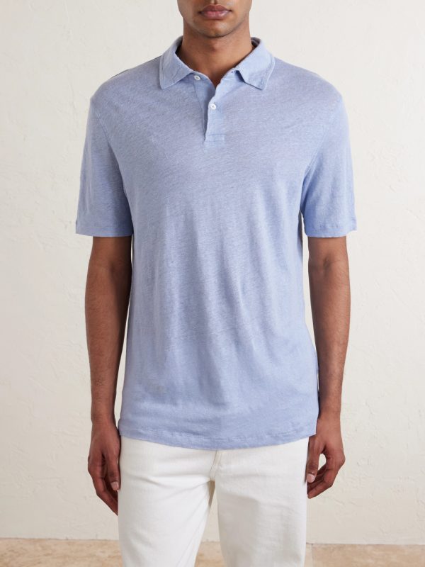 Knitted Linen Polo Shirt - FR Knitted Linen Polo Shirt - FR