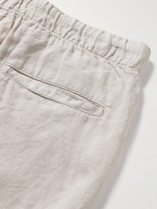 Joggy Straight-Leg Linen Bermuda Shorts - CU Joggy Straight-Leg Linen Bermuda Shorts - CU