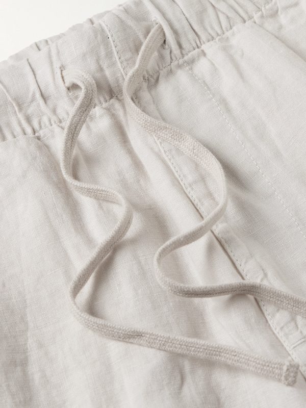 Joggy Straight-Leg Linen Bermuda Shorts - E1 Joggy Straight-Leg Linen Bermuda Shorts - E1