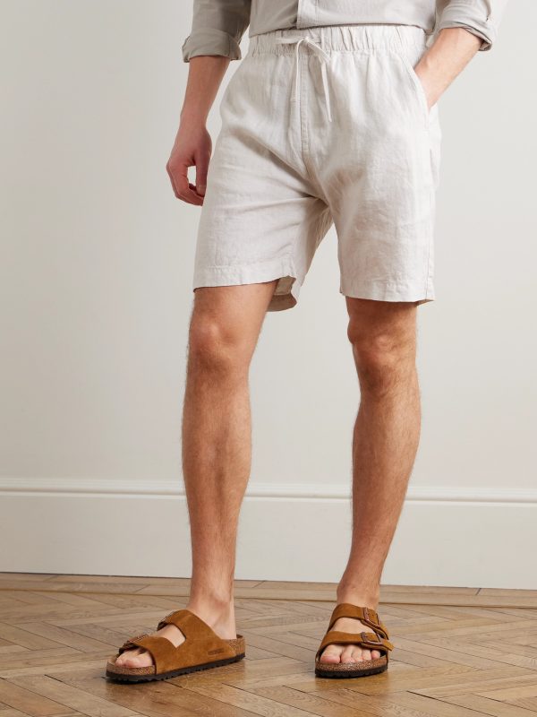 Joggy Straight-Leg Linen Bermuda Shorts - FR Joggy Straight-Leg Linen Bermuda Shorts - FR