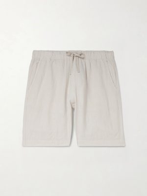 Joggy Straight-Leg Linen Bermuda Shorts Joggy Straight-Leg Linen Bermuda Shorts