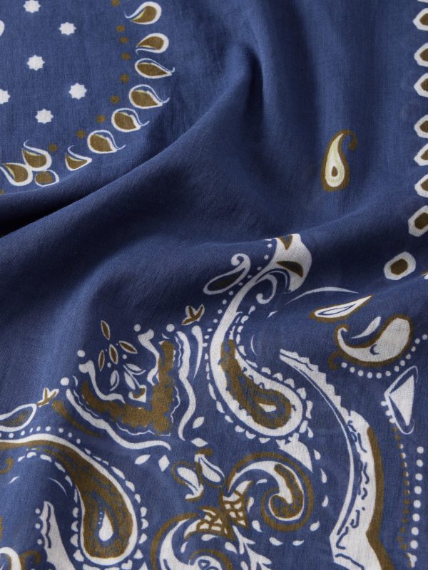 Bandana-Print Cotton-Voile Scarf - CU