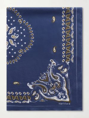 Bandana-Print Cotton-Voile Scarf