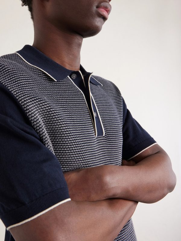 Jacquard-Knit Cotton Polo Shirt - CU Jacquard-Knit Cotton Polo Shirt - CU