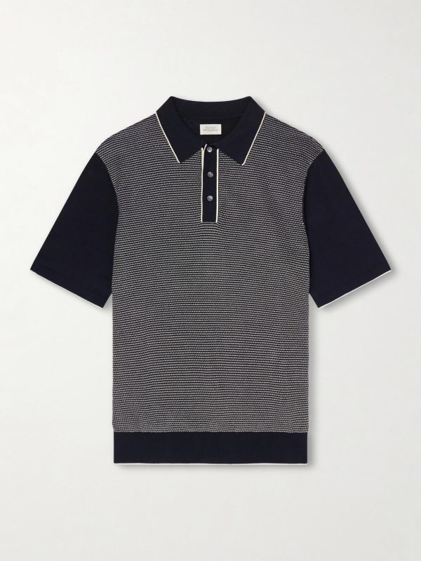 Jacquard-Knit Cotton Polo Shirt Jacquard-Knit Cotton Polo Shirt